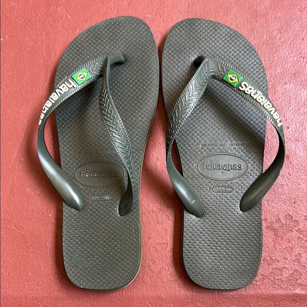 Havaianas Green Flip Flops 39 40